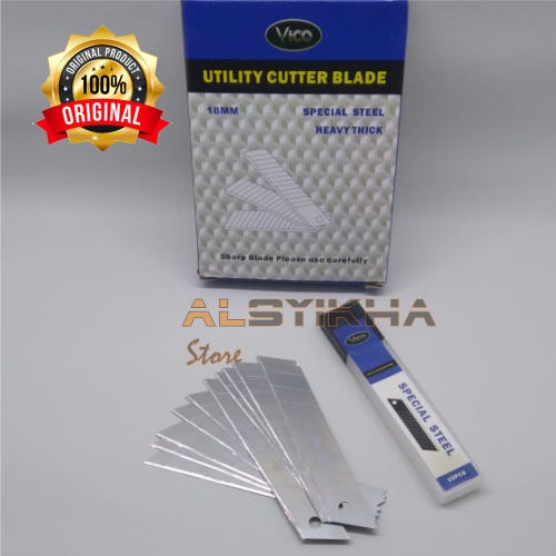 

ISI CUTTER BESAR Refill Pisau Cuter Kater 18mm @1ktk (10biji)