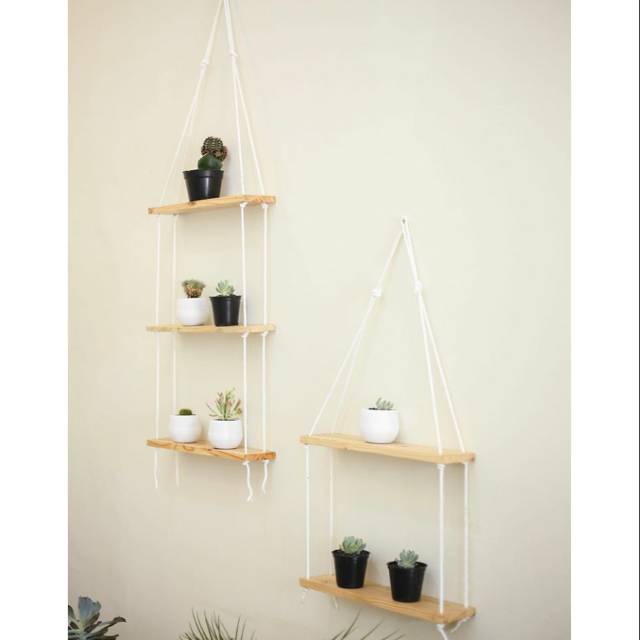 Ambalan Rak Kayu jati belanda Murah meriah / Rak tanaman /rak pot / Rak dinding