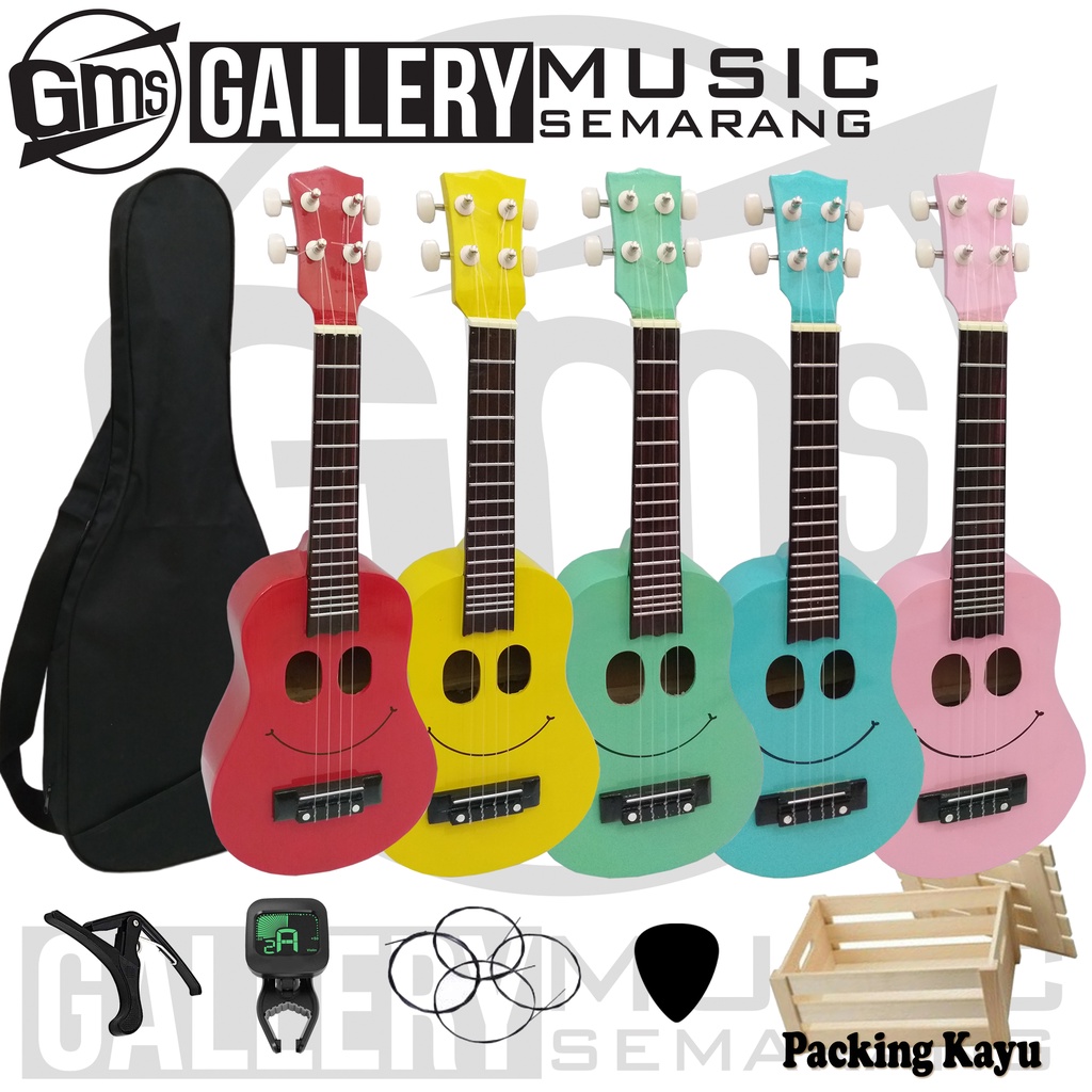 Gitar Ukulele Smile Senar 4 Paket Super Komplit