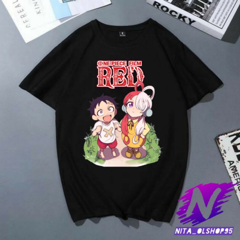 kaos one piece film red baju anak luffy dan uta kaos anak Uta anime