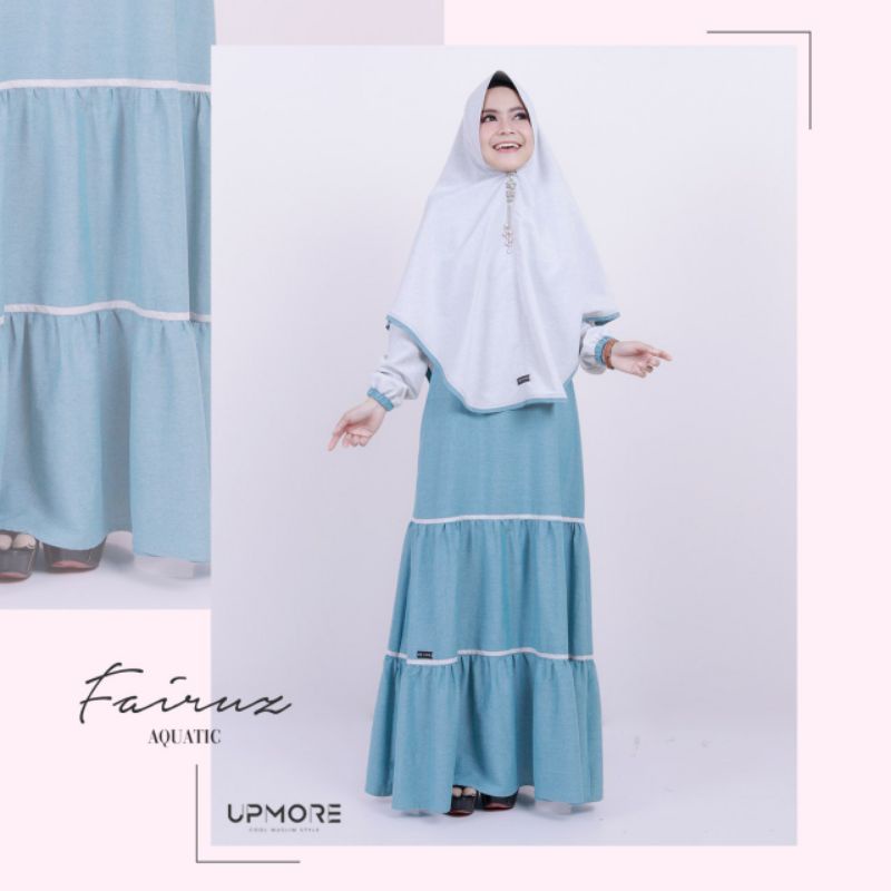 GAMIS SET UPMORE FAIRUZ ADOBE ROSE FAIRUZ AQUATIC