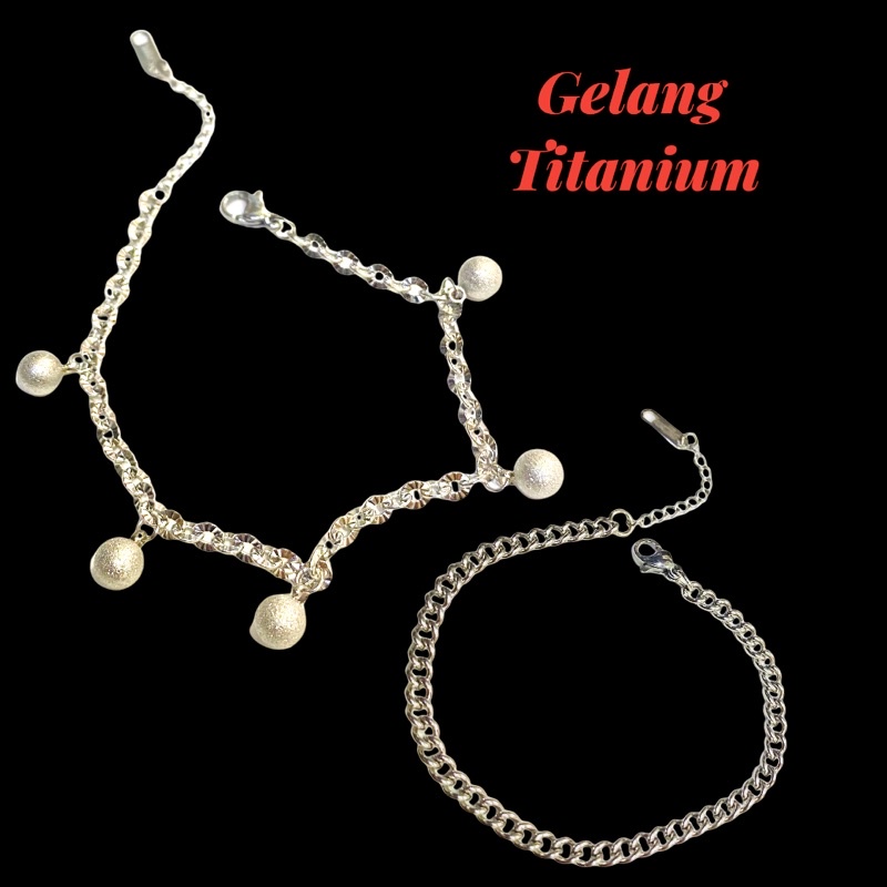 gelang titanium//gelang wanita//gelang anti karat//titanium asli