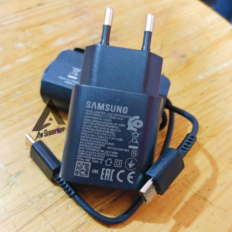 CHARGER SAMSUNG TYPE C TO C FAST CHARGING SAMSUNG NOTE 10/ S10/S20/S21 FE/ A70/ A71/ A51/A52/ A72/A33/A53 5G 25W A23