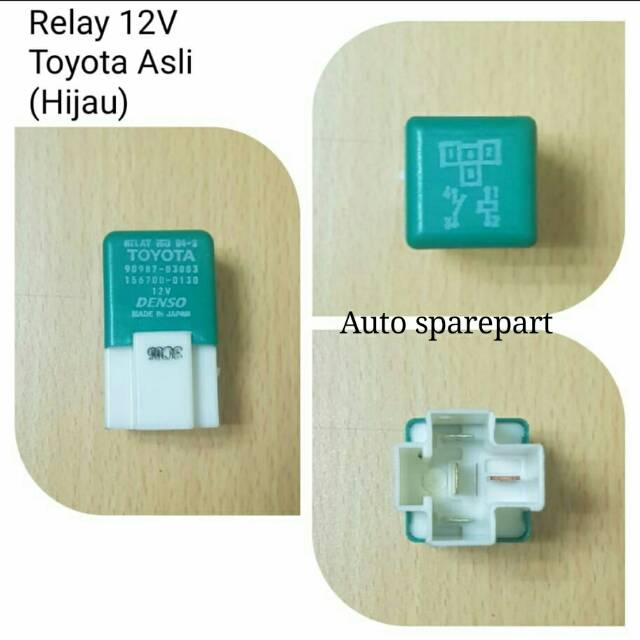 Relay 12V kaki 4 toyota hijau orisinil