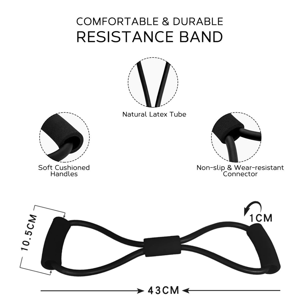 Tali Stretching / pegas fitness / Yoga Fitness Power Resistance - TT007N / fitnes / pitnes / Alat fitness / alat Gym / Olahraga / Olah Raga /  Shaped Resistance Band Home Exercise Muscle Building Pilates Yoga Band, Fat Burning Band Latex Resistance