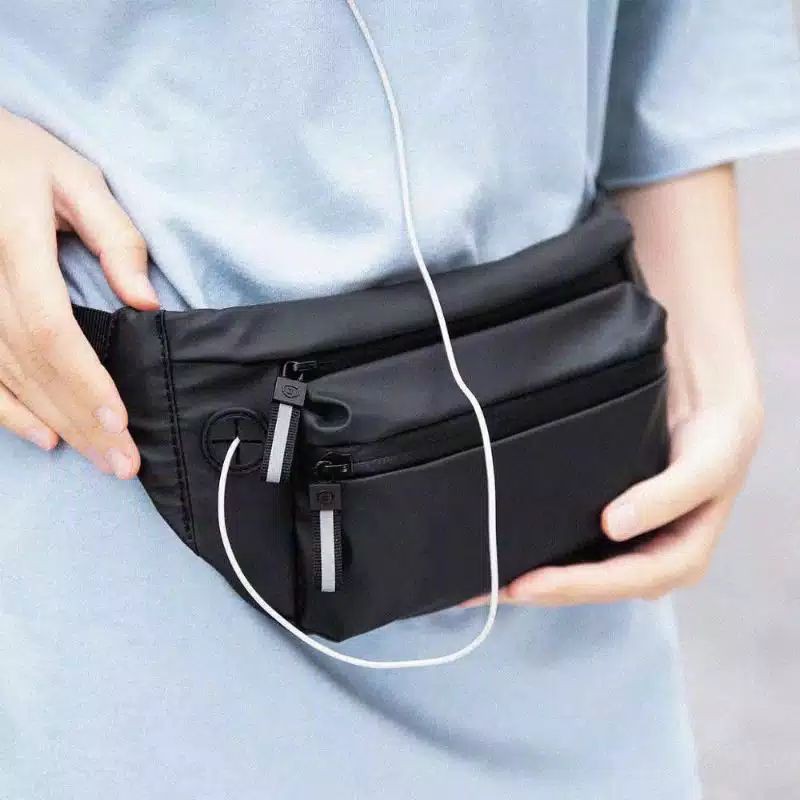 WAIST BAG/TAS PINGGANG PRA/WANITA WATER PROOF POLOS