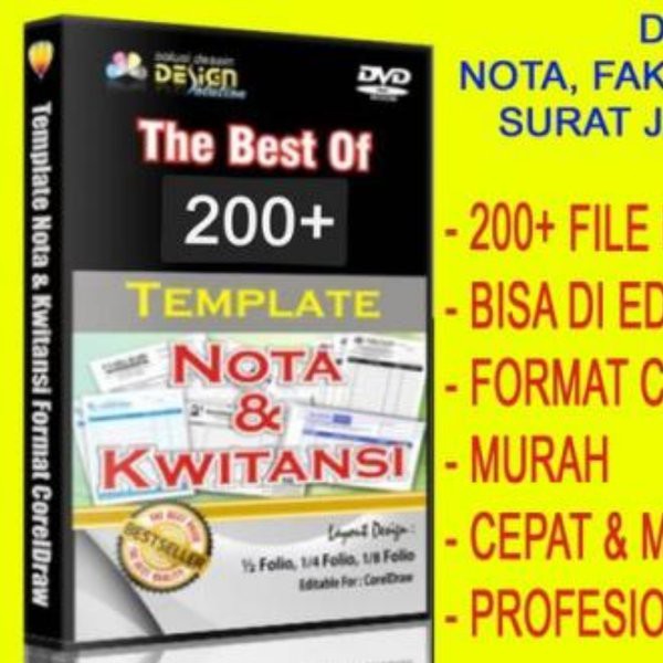 

paket 1 dvd desain nota & kwitansi