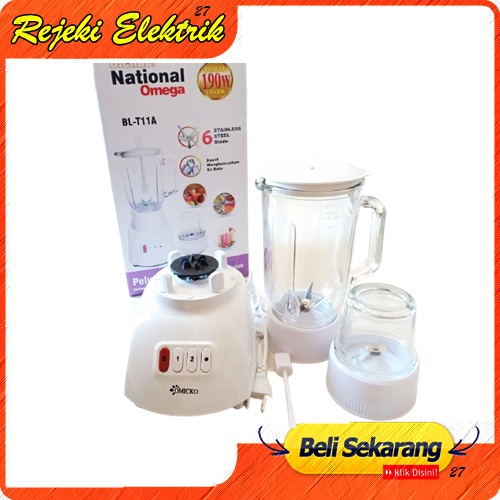 Blender National Omega Blender Kaca 2 in 1 National Quality -  Blender Berkualitas