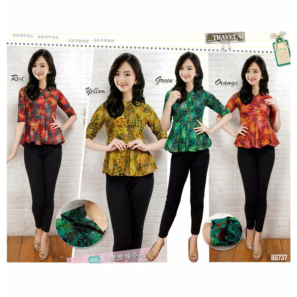 Atasan Wanita Katun Cantik / Blouse / Baju Atasan