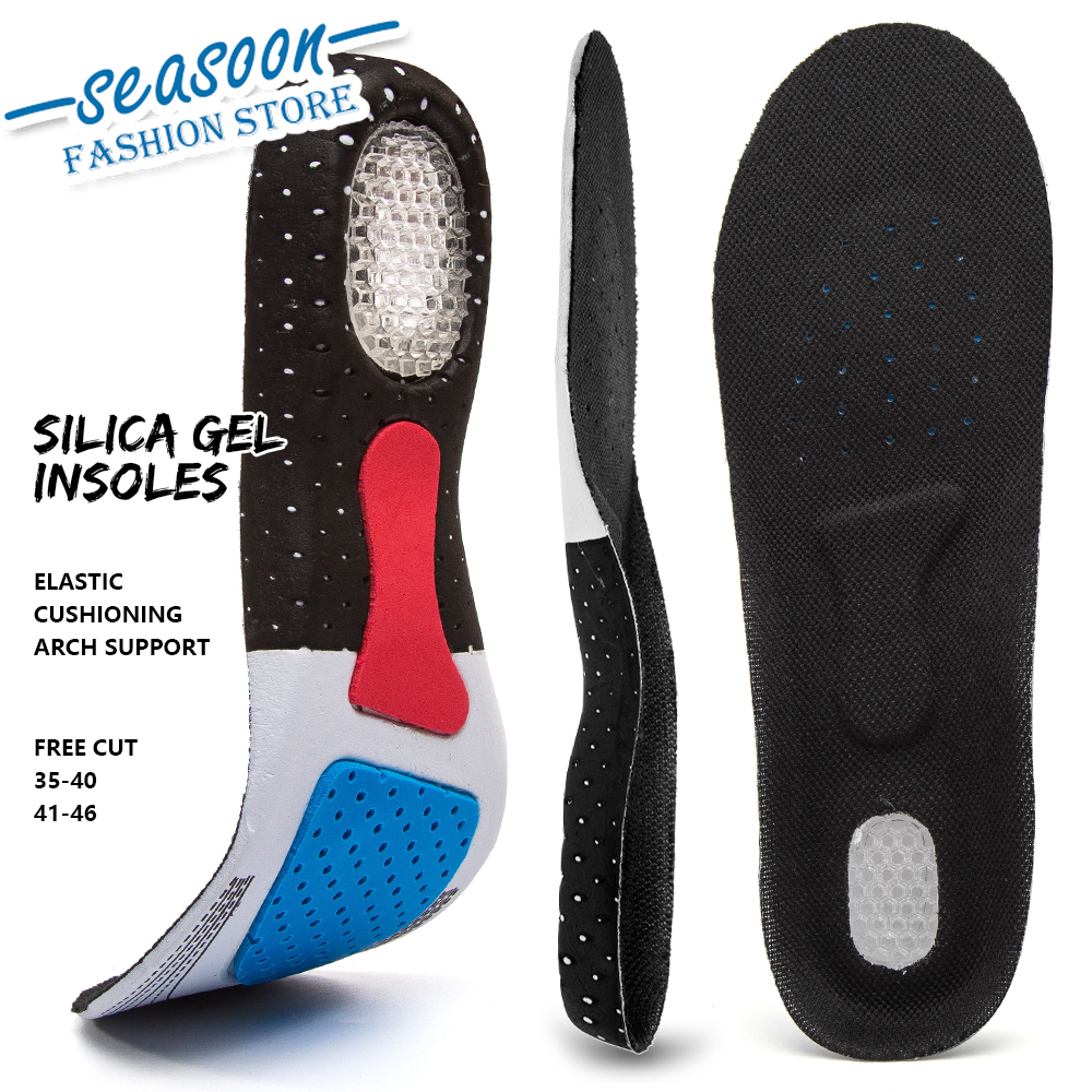 Insole Pad Sisipan Sepatu Pria dan Wanita Bahan Silicone Gel Untuk Sepatu Olahraga dan Lainnya Size 35-46