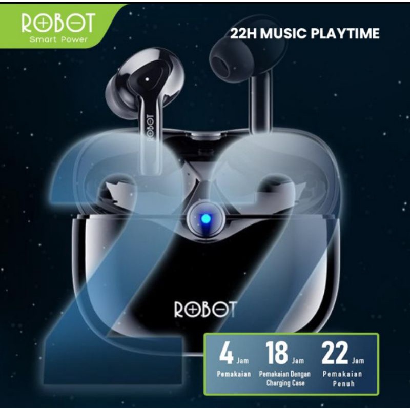 Robot Tws T30 Wireless Earphone Airbuds - Tws Robot T30 Bluetooth 5.3