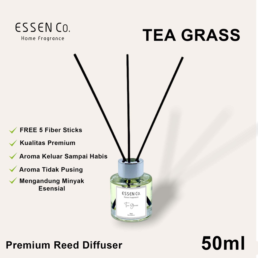 Essen Co Reed Diffuser Aromatherapy Tea Grass Pengharum Pewangi Ruangan Aromaterapi 50ml