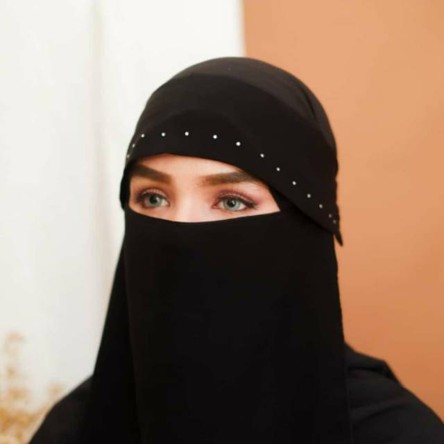 Niqab Poni crystal Cadar Poni Payet - Niqab Swarovski