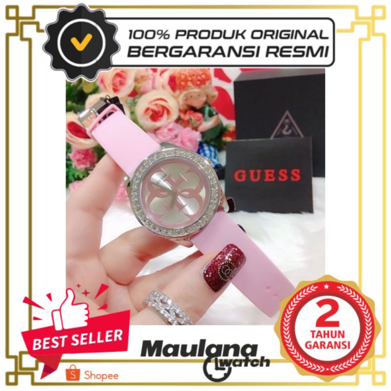 JAM TANGAN PRIA WANITA | RANTAI | KULIT | KARET | MURAH | wanita - guess W1240L1 original strap rubb