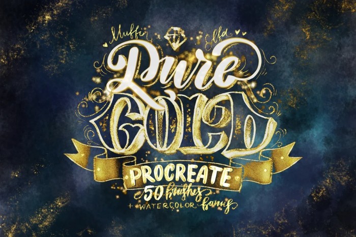 Pure Gold Procreate Brushset