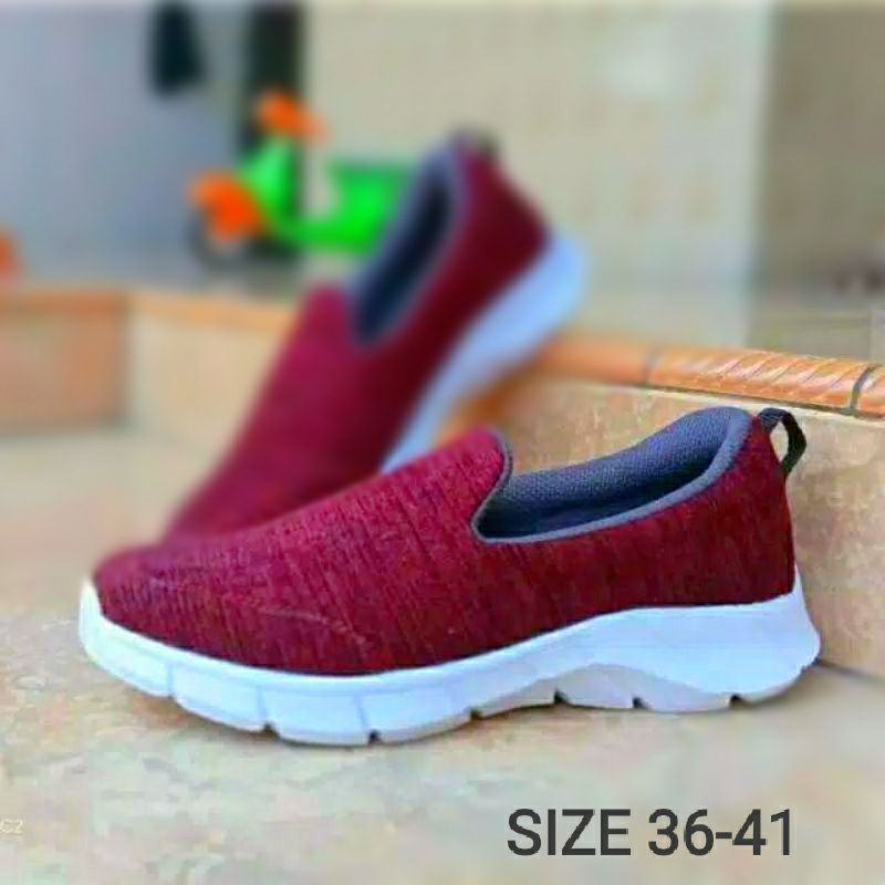 SEPATU FASHION WANITA SLIP ON RAJUT//SNEAKERS SLIP ON WANITA CASUAL