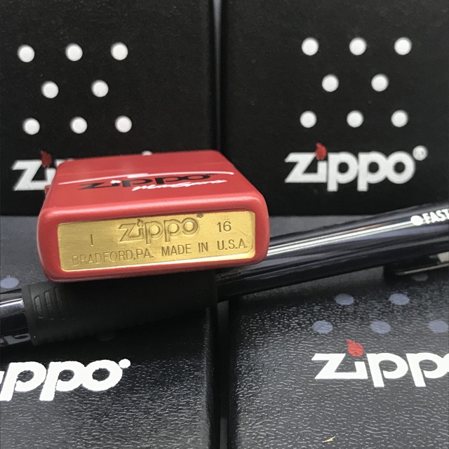 Zippo Matte Merah Motorsport Grade Ori