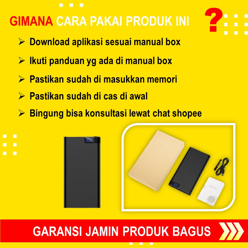 KAMERA PENGINTAI KECIL CCTV MINI TERSEMBUNYI WIFI TANPA KABEL SPY CAM IP HIDDEN CAMERA OUTDOOR JARAK JAUH MATAMATA PENGINTIP BENTUK POWER BANK TERHUBUNG HP FULL HD TERBARU JS146