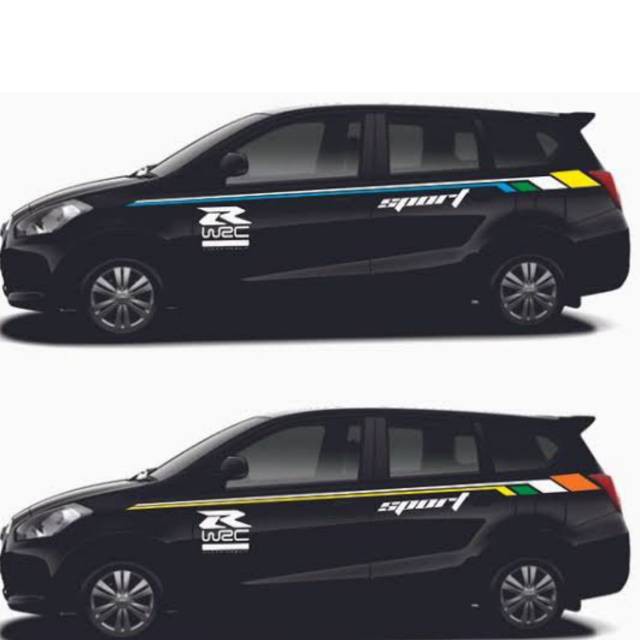 Stiker mobil datsun go 3 baris striping list datsun go