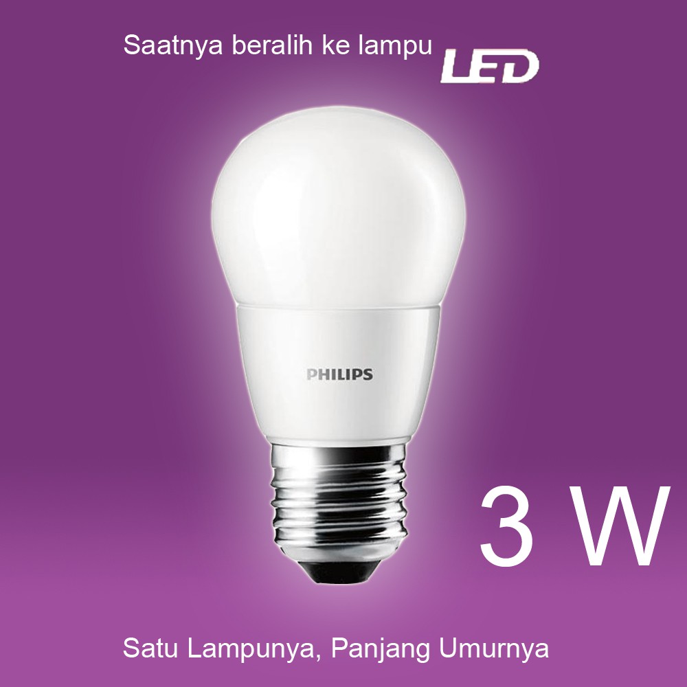 Lampu LED Philips Lamp 3w 3watt 3 w Cool Daylight 3 watt My Care