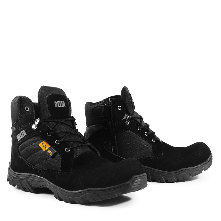 sepatu delta boots safety tactical gurun hitam sepatu safety ujung besi murah
