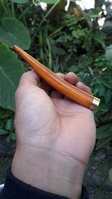 Pipa kayu galih secang warna natural 9-11cm