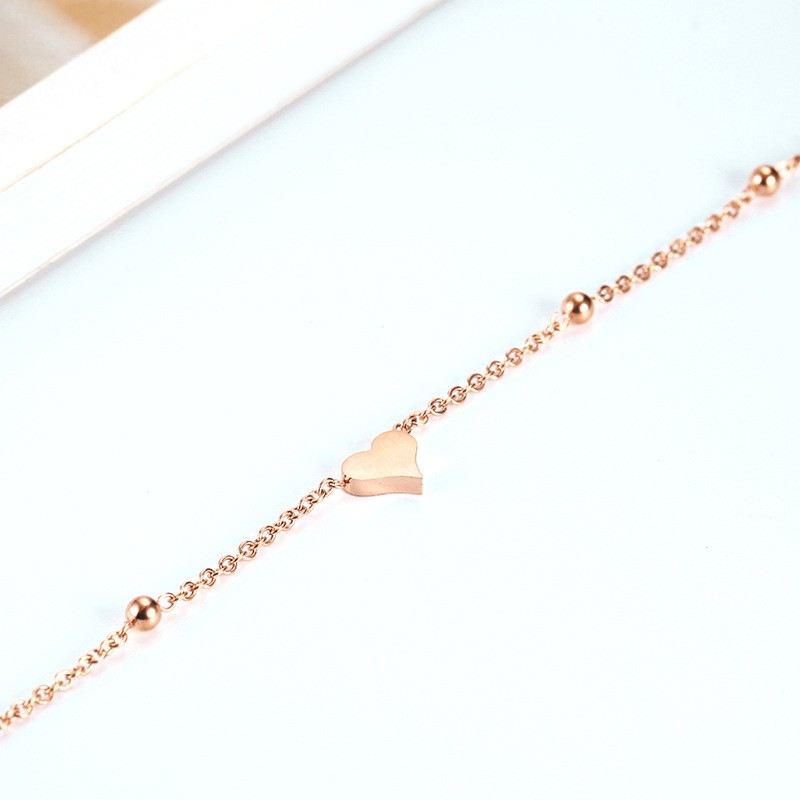 Gelang Korea Titanium Fashion Love Forever Putih Silver Rose Gold - BB479