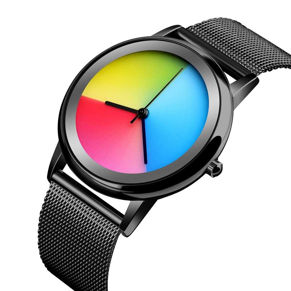 SKMEI Jam Tangan Analog Fashion Wanita Mesh Steel  1582 Aneka warna Hitam Merah Biru Hijau kuning Ti