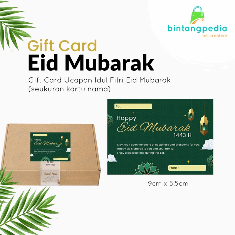 

GIFT CARD EID MUBARAK IDUL FITRI (ISI 16PCS)