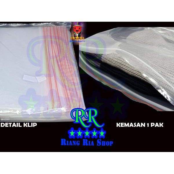 

➪ PLASTIK KLIP TEBAL 35 X 45 CM KEMASAN BUNGKUS BAJU @ 100 LBR ✲