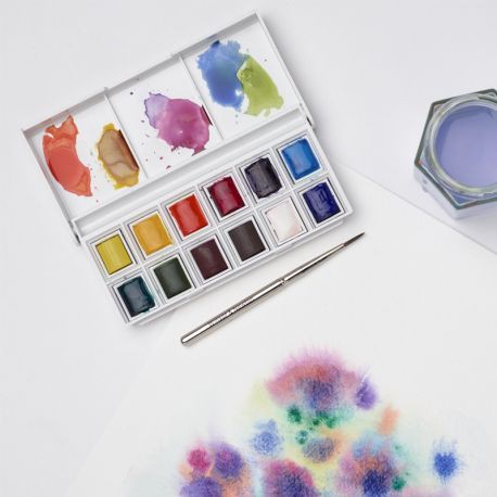 Winsor &amp; Newton - Cotman Watercolours Sketchers' Pocket Box 12 Half Pans