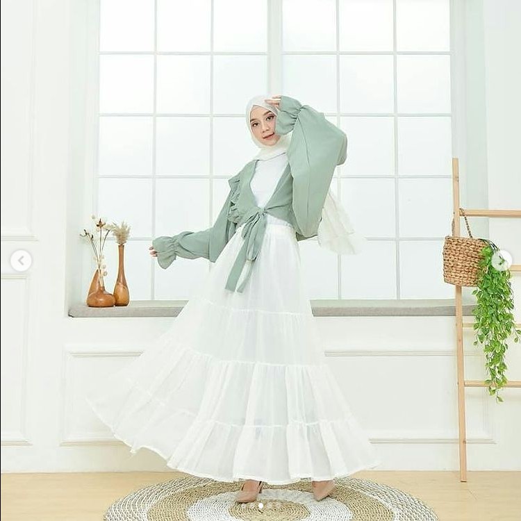 Alny Hijab - Rok Canda / Rok Susun Maxi Skirt Rok Bangkok Skirt Rok Umpak Rok Ceruty Rok Panjang