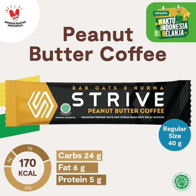 

Strive rasa Peanut Butter Coffee 1 Box isi 6pcs PROMO Kode 1132