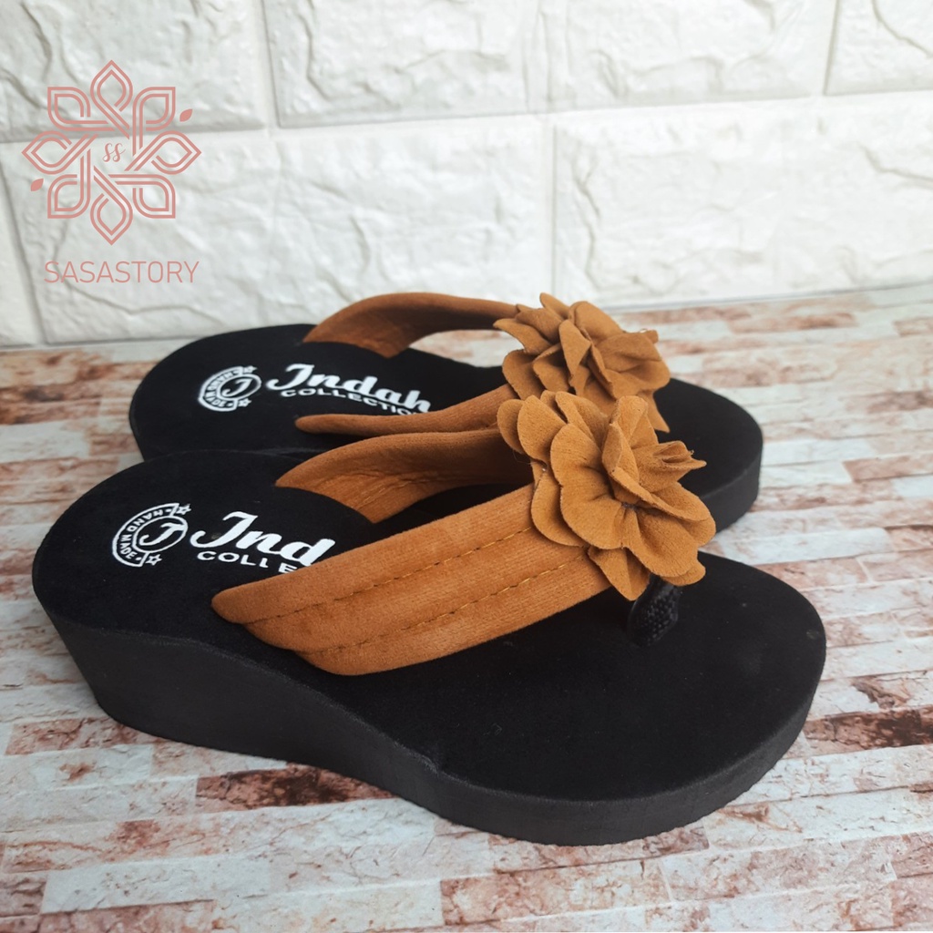 SANDAL SPONS TINGGI HAK BUNGA ANAK 3 4 5 6 7 8 TAHUN KA01