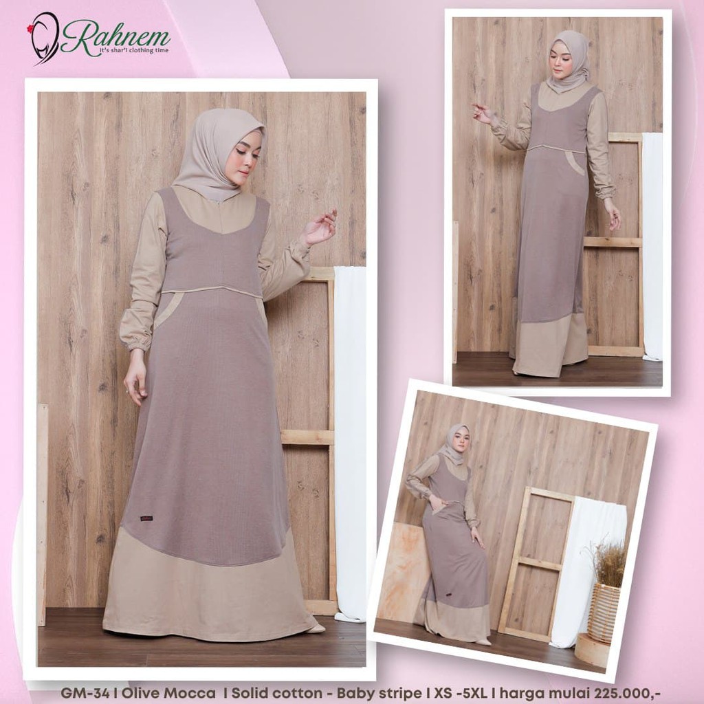 Gamis Rahnem Terbaru / GM - 34 / Fashion Muslim