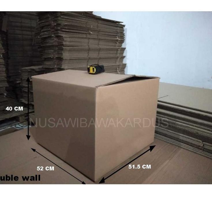 

Dedulf set kardus box packing polos double wall 52x51,5x40cm, murah, kotak karton