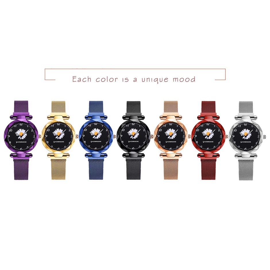 ✅COD Jam Tangan Wanita Small Daisy Starry Sky Magnet Korean
