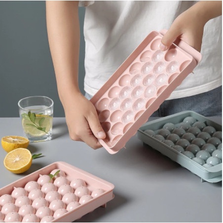 GOS -H204- Cetakan Es Batu Bulat 33 Lubang - Round Ice Cube Tray - Cetakan Agar Cetakan Esbatu