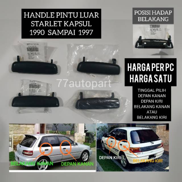 Handle pintu luar starlet kapsul 1990 sampai 1997