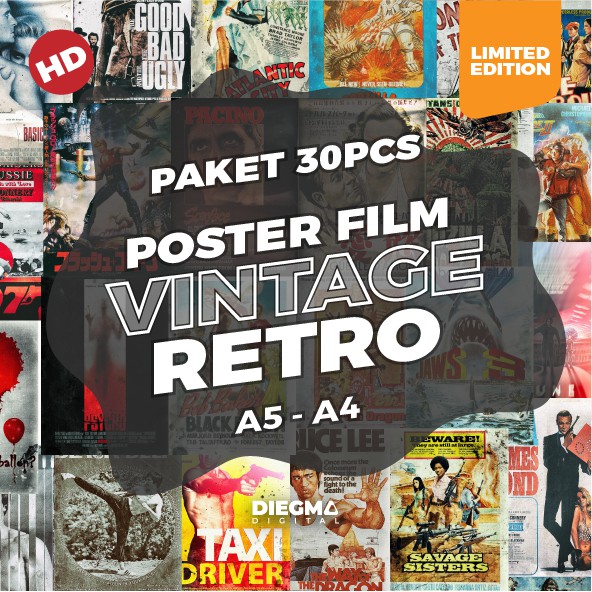 

PAKET POSTER FILM VINTAGE CLASSIC JADUL, COCOK UNTUK YANG SUKA OLD STYLE UKURAN A3 A5