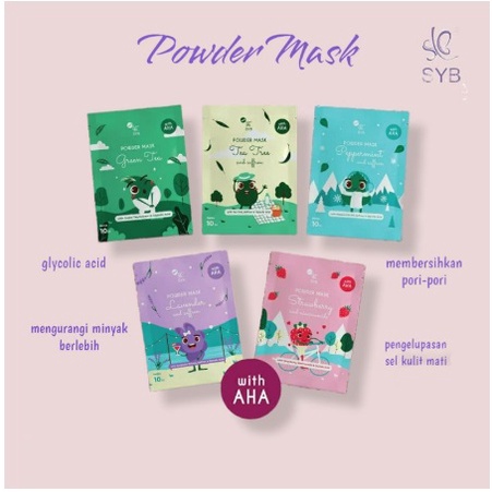 ✨SHASYA✨ SYB Powder Mask 10g Sachet Powder Mask Masker Wajah Bubuk Original (✔BPOM)