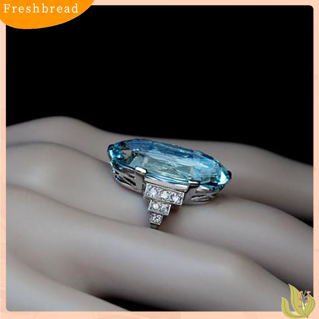 Terlaris Finger Rings Transparent Long Lifespan Lightweight Oval Shaped Smooth Blue Rings for Date