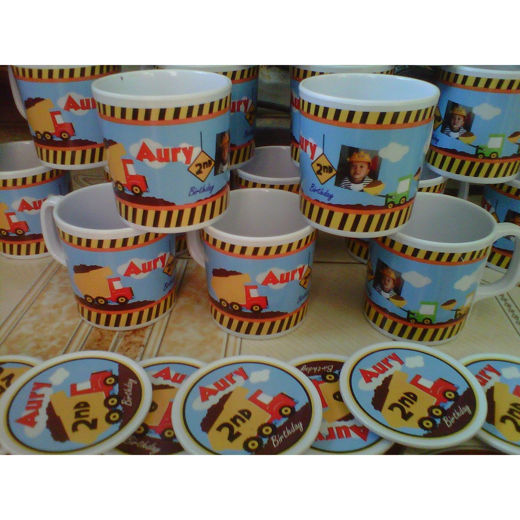  Custom  Mug Gelas  Melamine dengan tutup anti pecah 