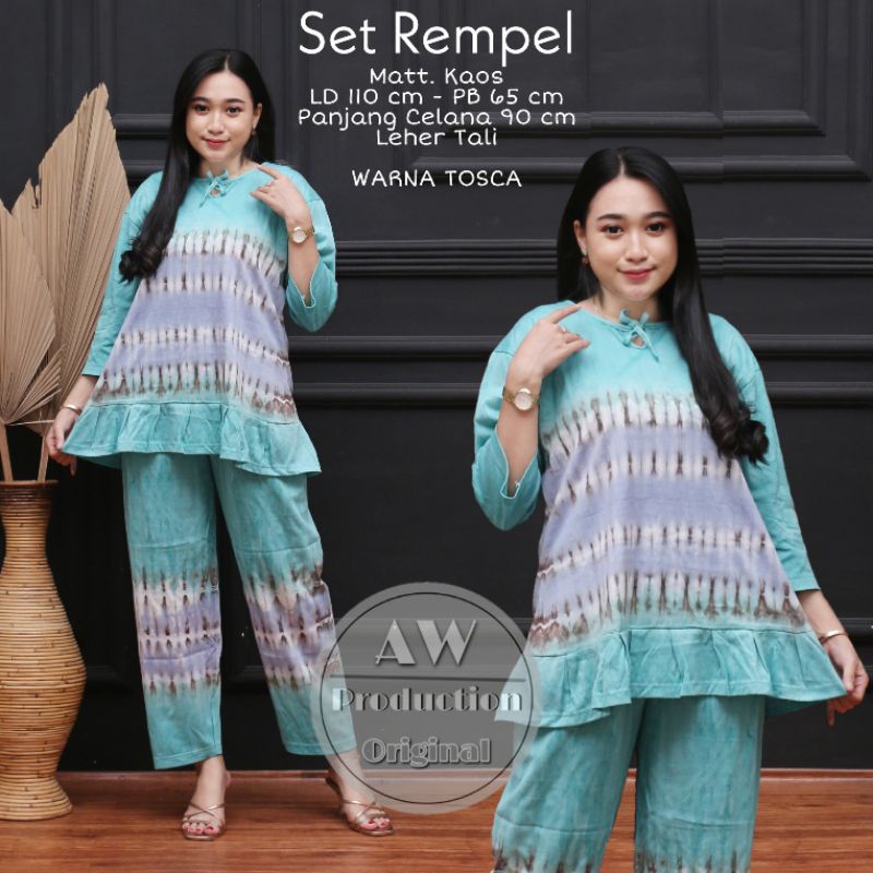 One Set Wanita Panjang Model Ruffel Soft Non Busui Babydol/Piyama Wanita Dewasa Kekinian Adem Murah