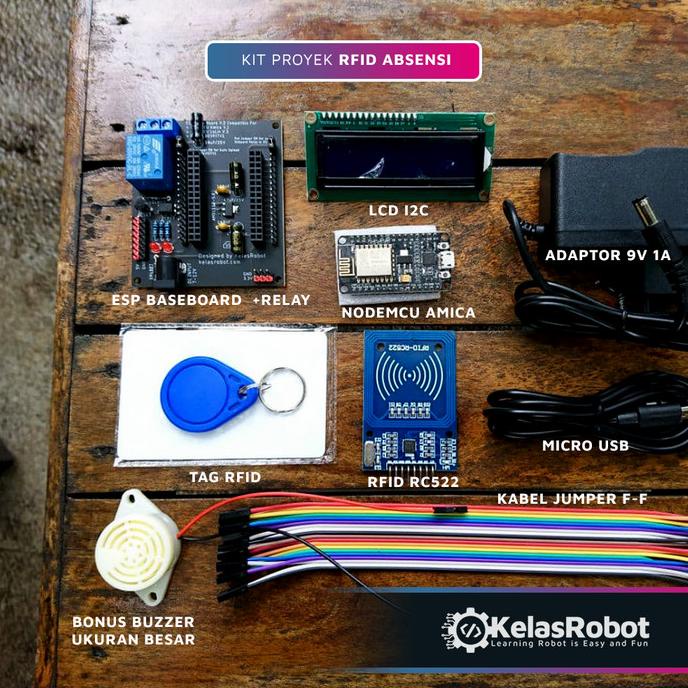 IOT KIT - NodeMCU RFID Absensi (LCD) Database MySQL PHP