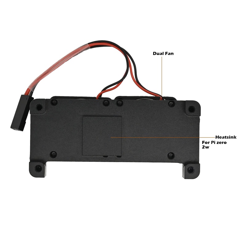 Bt Aluminium Alloy Heatsink Enclosure Untuk Raspberry Pi Zero2 Untuk W Dual Fan Heat Si