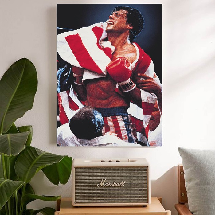 "Rocky Balboa" Poster Kayu (30x22)