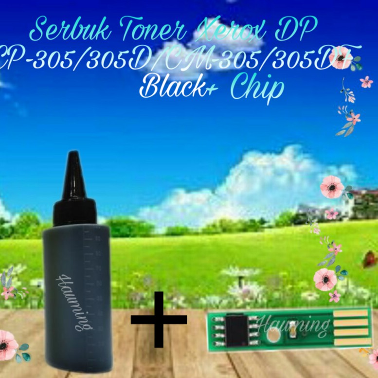 Serbuk Toner Xerox CP305 CM305 CM305D CP305D CM305DF CP-305 305D 305DF CM-305 305D Black + Chip