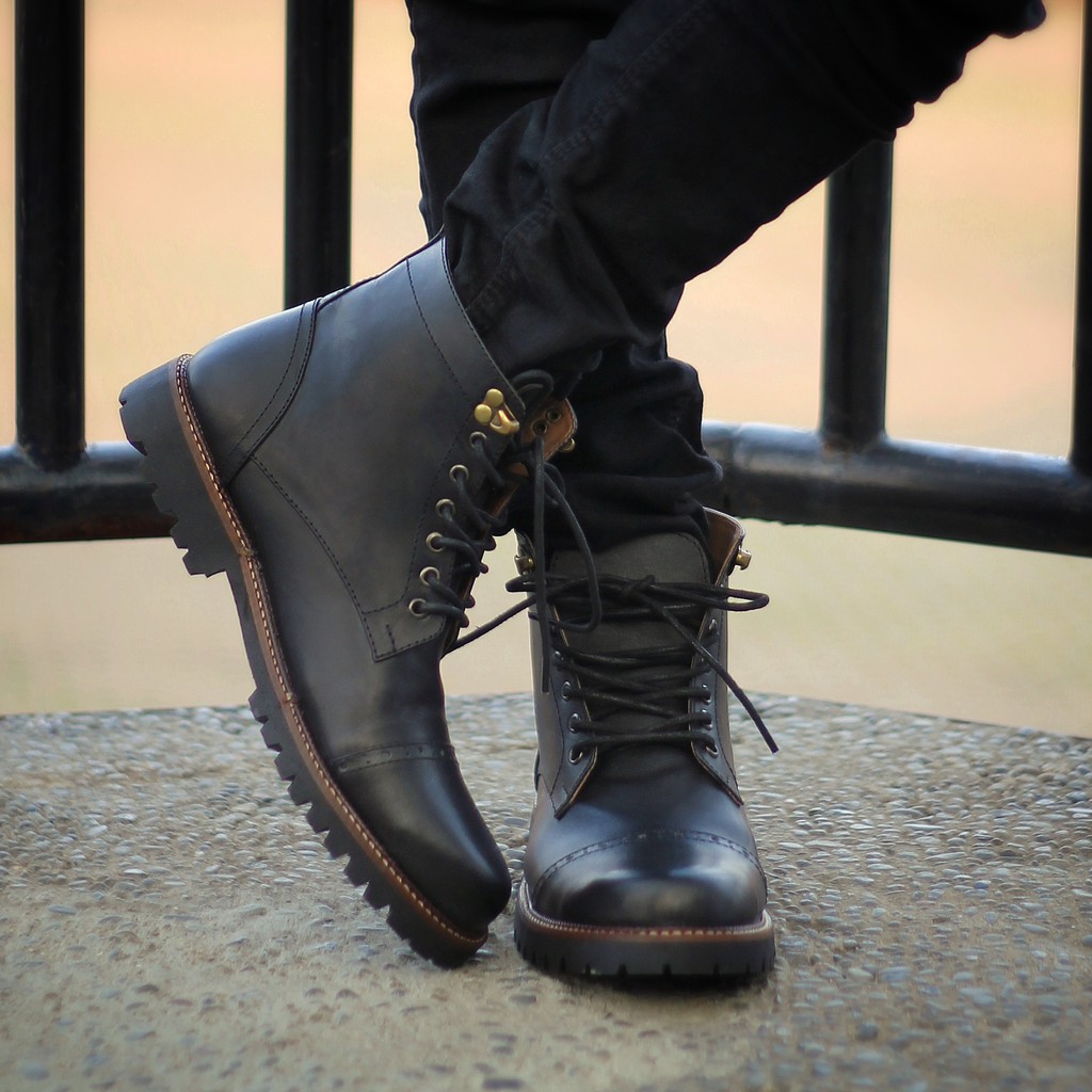 ARPEGIO BLACK (KULIT ASLI) |ManNeedMe x Reyl| Sepatu Safety Boots Pria ORIGINAL