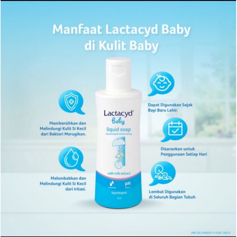 Lactacyd Baby Wash 60 ML / Sabun Bayi Melindungi dari Iritasi Kemasan baru